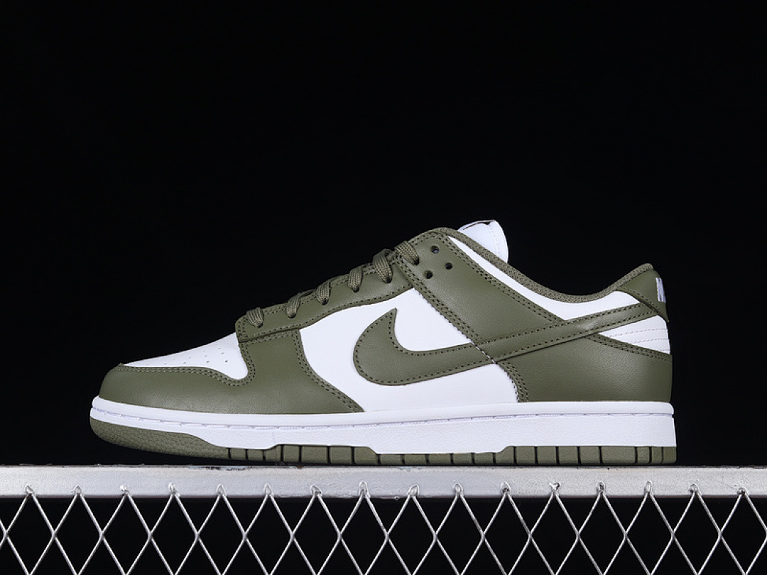 Nike DUNK LOW SB WHITE/MEDIUM OLIVE/WHITE · DD1503-120, photo 1
