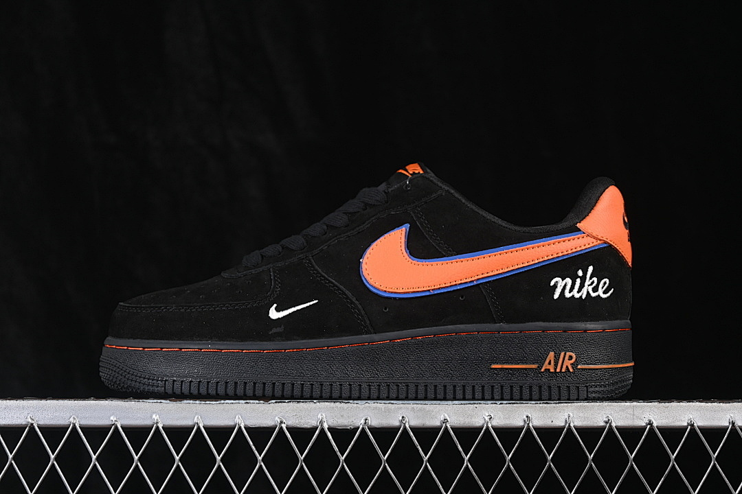 Nike [FV3694-109]-[AIR FORCE 1 07 LOW CASUAL SNEAKERS BLACK/ORANGE/BLACK]-[WOMAN:36-39]-[MAN:40-45] - Image 2