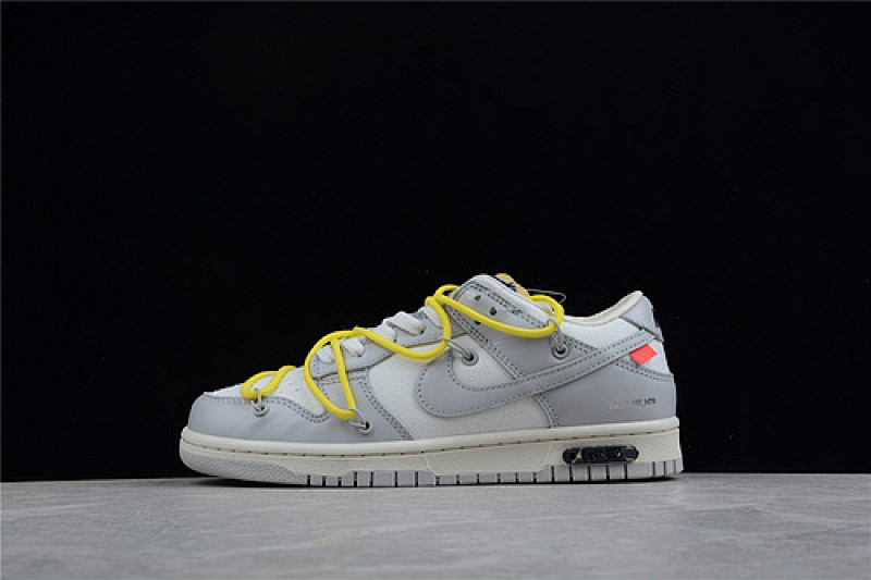 Off-White Nike OW X SB DUNK LOW LOT 27 OF 50 SAIL/NEUTRAL GREY/YELLOW · DM1602-120, photo 1