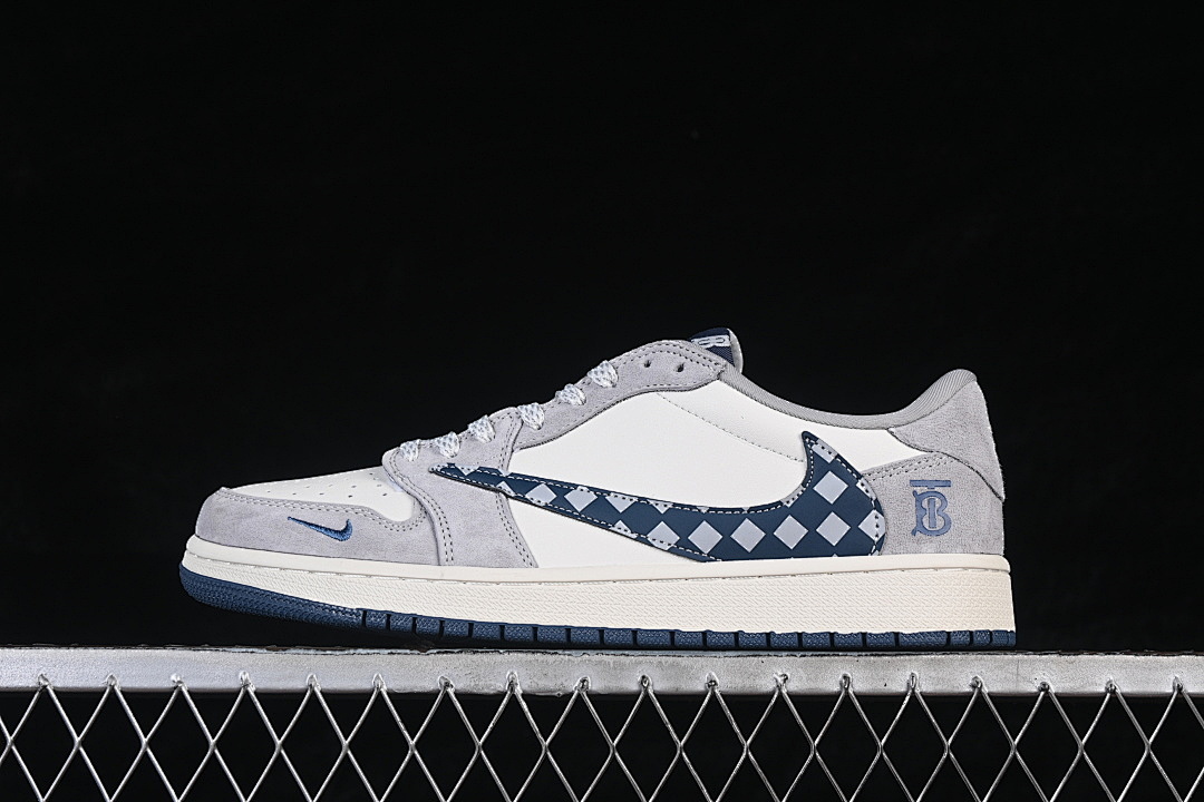 Jordan [LD2028-076]-[AIR JORDAN 1 LOW WHITE/GREY/NAVY BLUE]-[WOMAN:36-39]-[MAN:40-45], photo 1