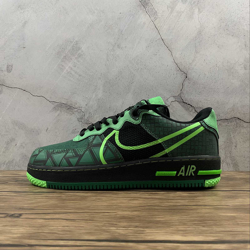 Nike Nike AIR FORCE 1 REACT NAIJA BLACK/PINE GREEN-GREEN STRIKE · CW3918-001, photo 1