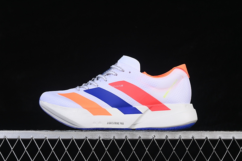Adidas Adidas ADIZERO ADIOS 4 M LOW-TOP RUNNING SHOES WHITE/ORANGE · KJ4438, photo 1