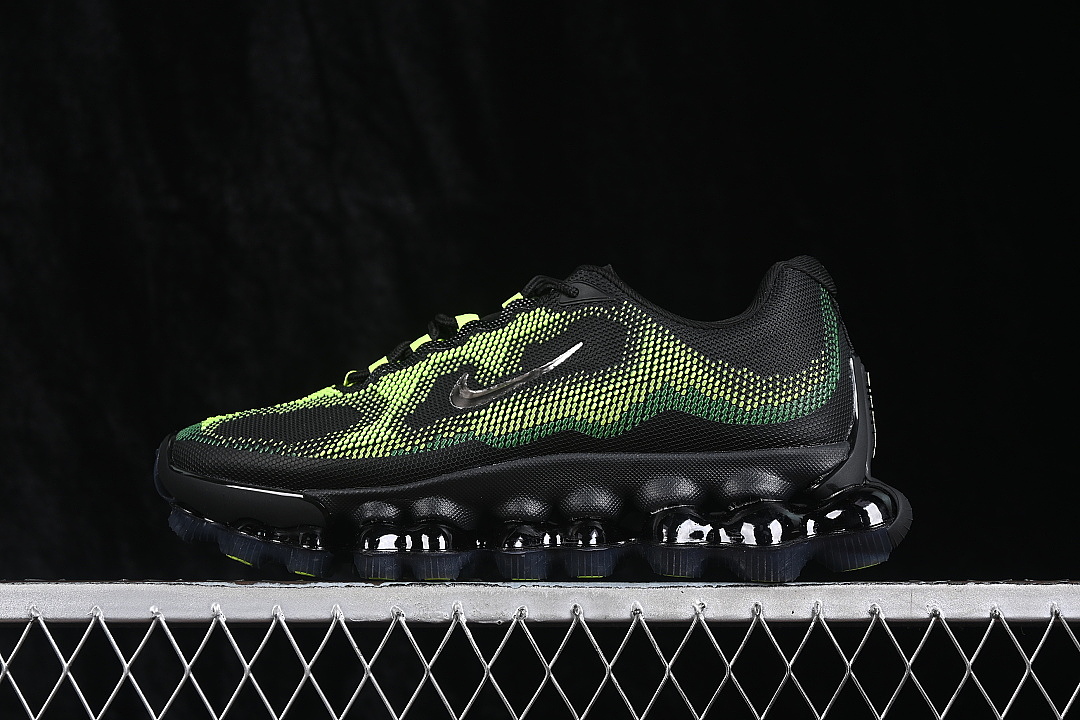 Unbranded [IQ7634-001]-[AIR LIQUID MAX AIR CUSHION SHOES BLACK/DARK GREEN]-[WOMAN:36-39]-[MAN:40-45], photo 1