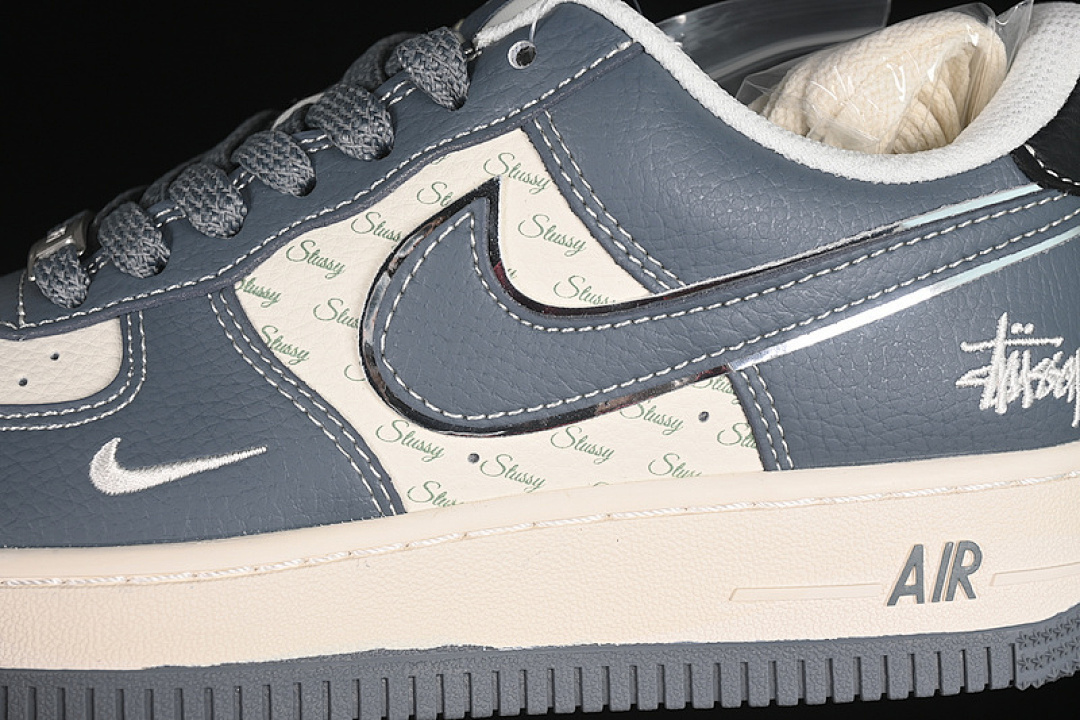 Nike [XS1958-553]-[AIR FORCE 1 07 LOW WHITE/GREY/BLACK]-[WOMAN:36-39]-[MAN:40-45] - Image 8