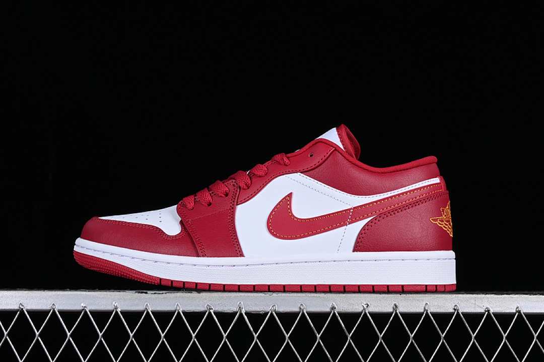Jordan [553558-607]-[AIR JORDAN 1 LOW CARDINAL RED/WHITE/LIGHT CURRY]-[WOMAN:35.5-39]-[MAN:40-46], photo 1