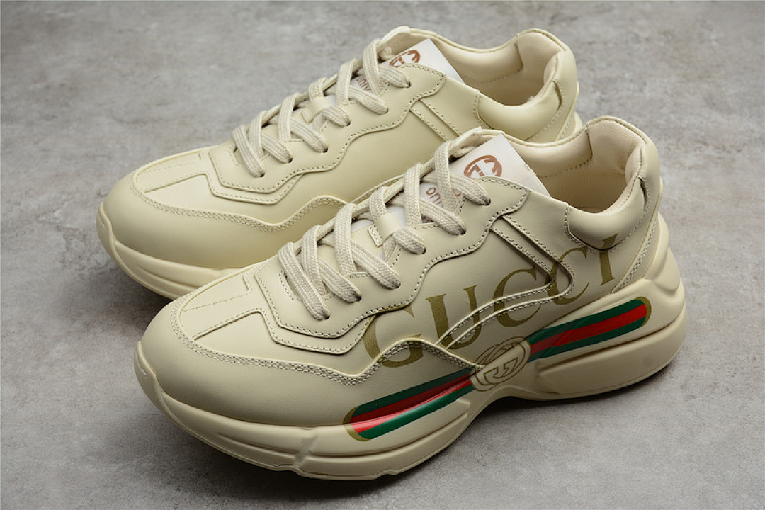 On Running [528892-DRW00-9522]-[GU*CCI RHYTON VINTAGE TRAINER SNEAKERS BEIGE/GOLD/GREEN-RED] - Image 14