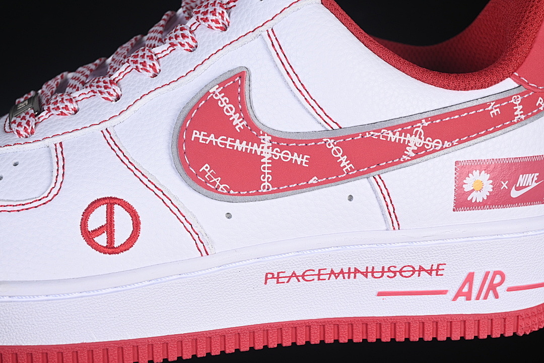 Nike [HV5999-008]-[AIR FORCE 1 07 LOW CASUAL SNEAKERS RED/WHITE]-[WOMAN:36-39]-[MAN:40-45] - Image 7