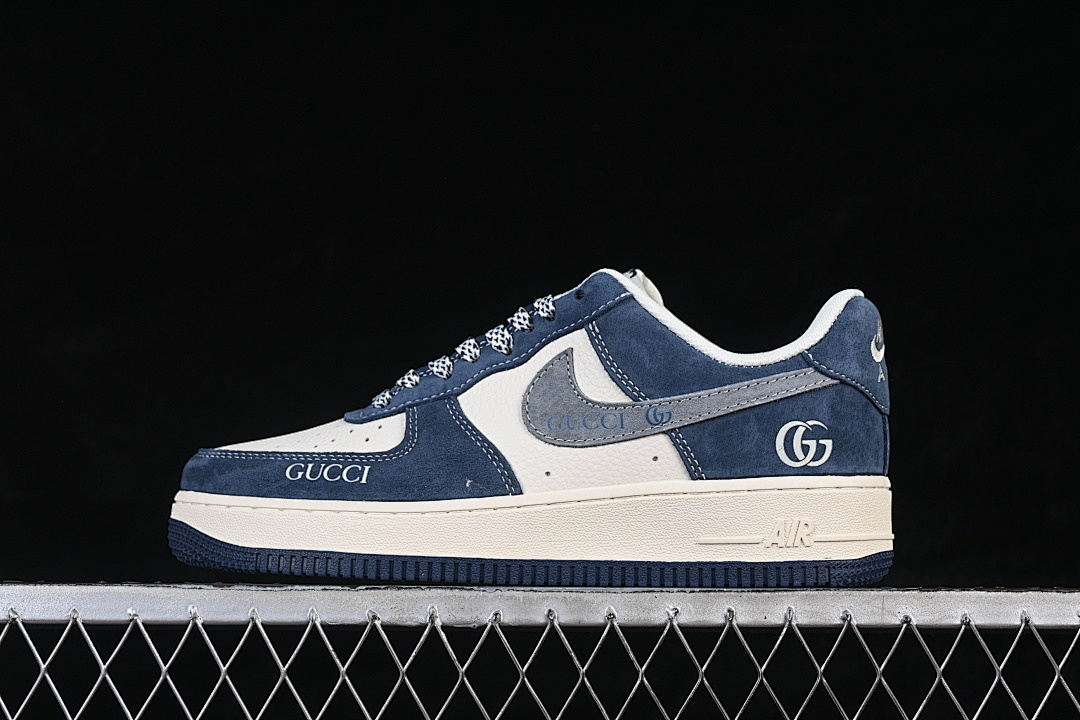 Nike [XL1979-139]-[AIR FORCE 1 07 LOW WHITE/BLUE/GREY]-[WOMAN:36-39]-[MAN:40-45] - Image 2