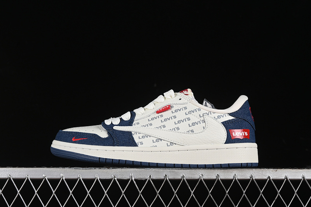 Jordan TRAVIS SCOTT X FRAGMENT DESIGN AIR Jordan 1 LOW OG SP WHITE/BLUE/RED · JH6088-605, photo 1