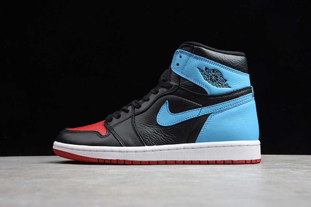 Jordan ST AIR Jordan 1 HIGH UNC TO CHICAGO BLACK/DARK POWDER BLUE/RED · CD0461-046, photo 1