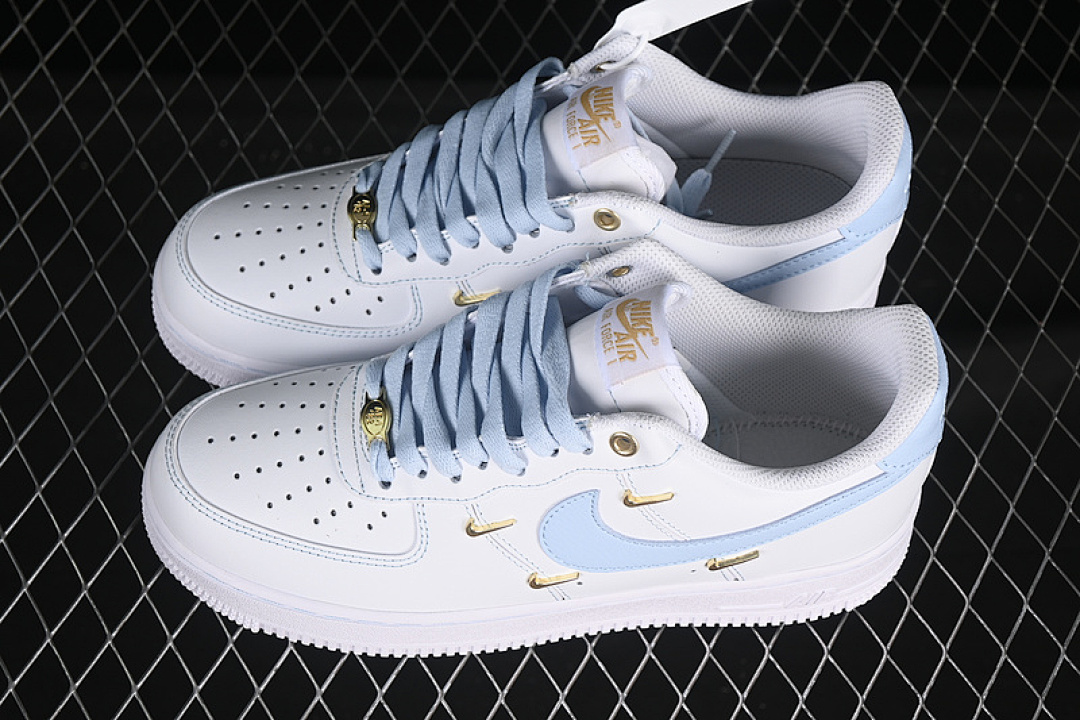 Nike [ZH0316-084]-[AIR FORCE 1 07 LOW WHITE/BLUE/GOLD]-[WOMAN:36-39]-[MAN:40-45] - Image 11