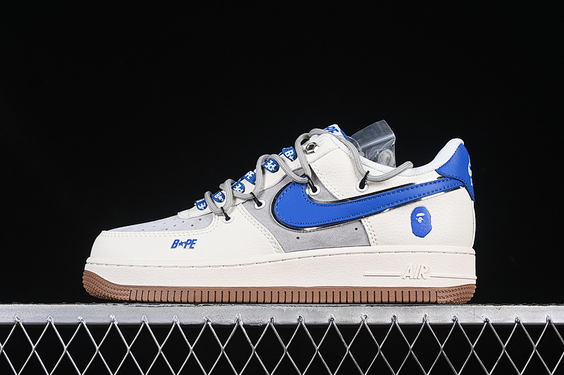 Nike Nike AIR FORCE 1 07 LOW BAPE WHITE/GREY/BLUE · SJ1198-112, photo 1