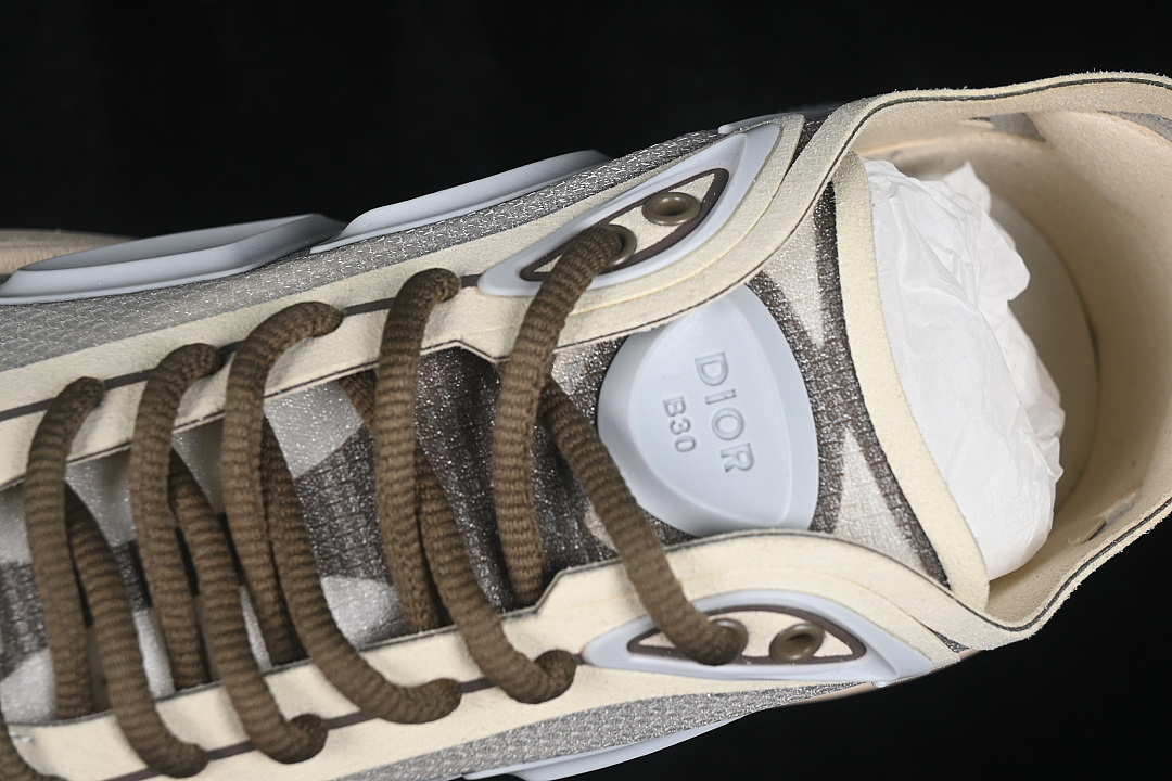 Dior [3SN342ABFH106]-[LOW-TOP CASUAL LIFESTYLE SHOES WHITE/GREY/BROWN]-[WOMAN:38-39]-[MAN:40-47] - Image 9
