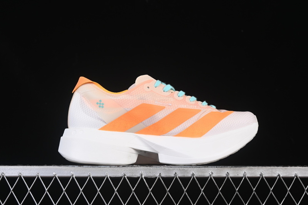 Adidas [JR1241]-[ADIZERO ADIOS 4 M WHITE/ORANGE/GREEN]-[WOMAN:36-39]-[MAN:40-45] - Image 7