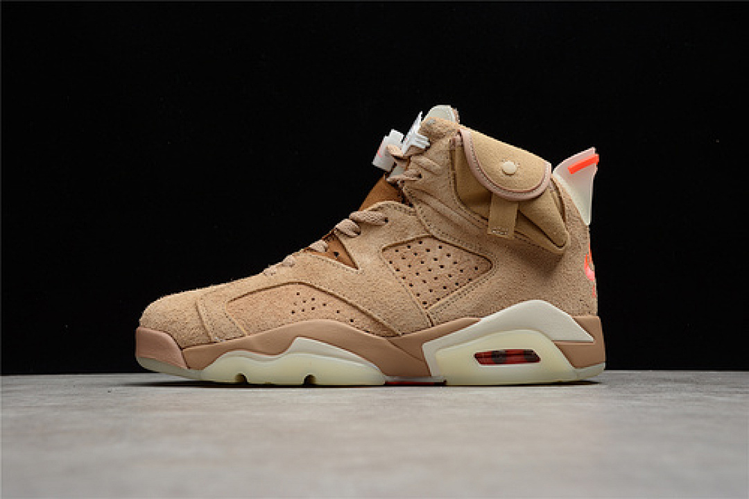 Jordan [DH0690-200]-[TRAVIS SCOTT X AIR JORDAN 6 RETRO BRITISH KHAKI/SAIL/BRIGHT CRIMSON], photo 1