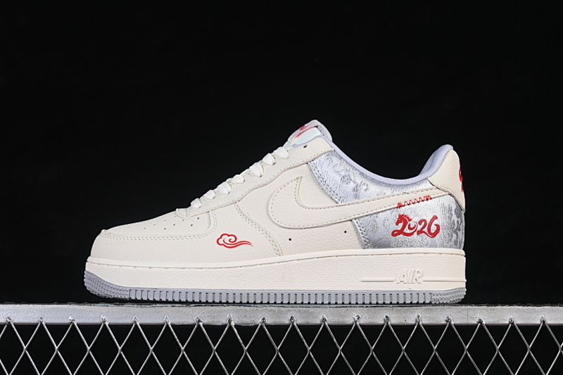 Nike Nike AIR FORCE 1 07 LOW CASUAL SNEAKERS BEIGE/SILVER/GREY · DF0188-141, photo 1