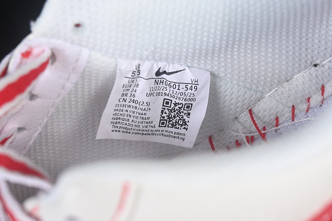Nike [NH0601-549]-[AIR FORCE 1 07 LOW CASUAL SNEAKERS WHITE/RED/WHITE]-[WOMAN:36-39]-[MAN:40-45] - Image 6