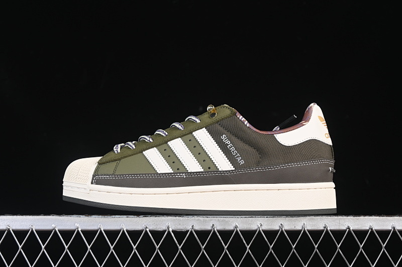 Adidas ORIGINALS SUPERSTAR GREEN/WHITE/BROWN · JR6991, photo 1