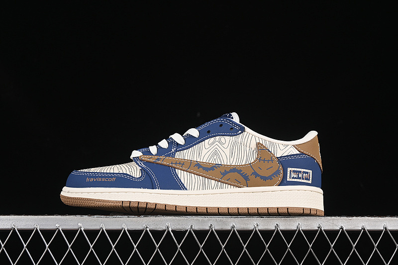 Jordan TRAVIS SCOTT X FRAGMENT DESIGN AIR Jordan 1 LOW OG SP GREY/BLUE/BROWN · XS2024-007, photo 1