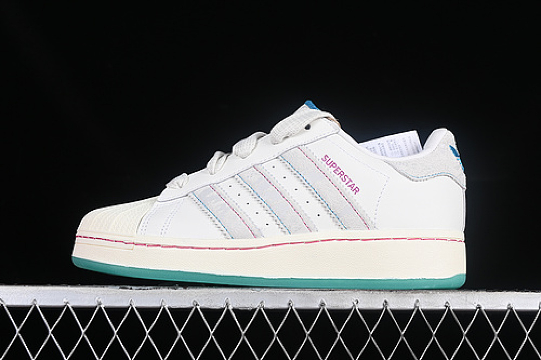 Adidas ORIGINALS SUPERSTAR XLG WHITE/LIGHT GREY/PEACOCK BLUE · ID1140, photo 1