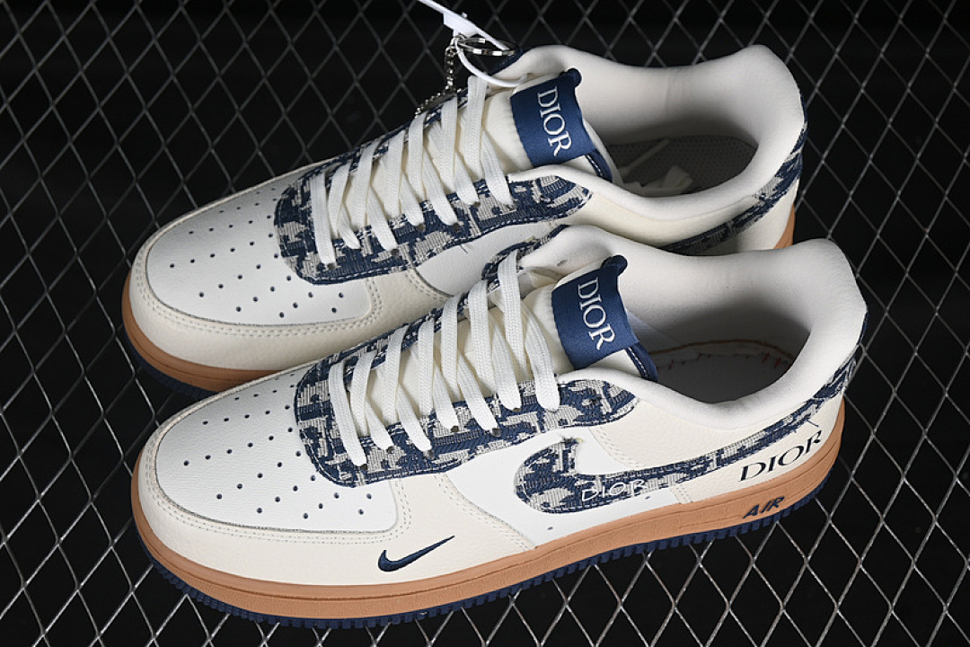 Nike [KK1988-052]-[AIR FORCE 1 07 LOW WHITE/GREY/BLUE/BROWN]-[WOMAN:36-39]-[MAN:40-45] - Image 11