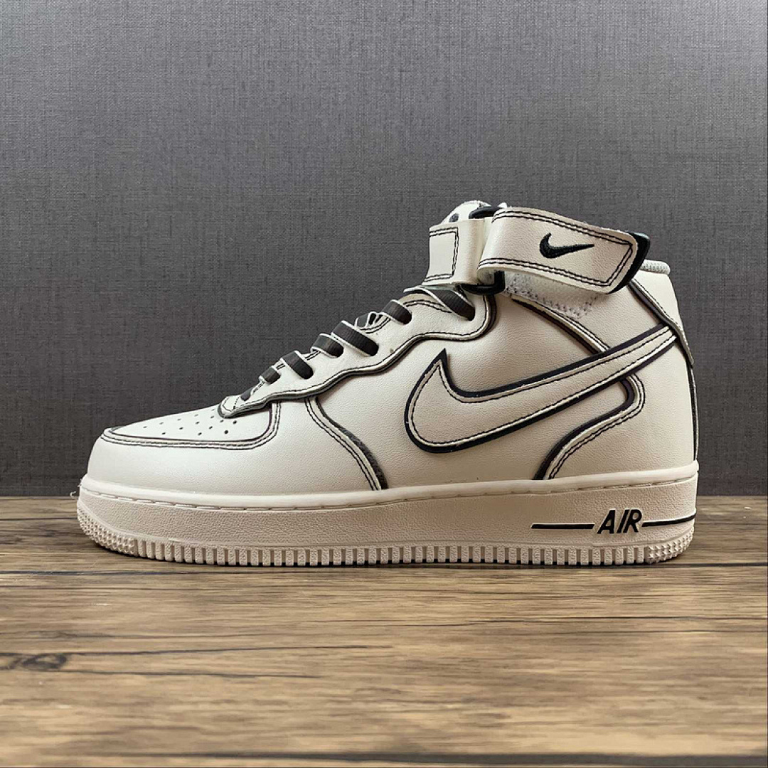 Nike [AQ2898-008]-[AIR FORCE 1 MID 07 WHITE/DARK GREY/WHITE]-[WOMAN:36-39]-[MAN:40-45], photo 1