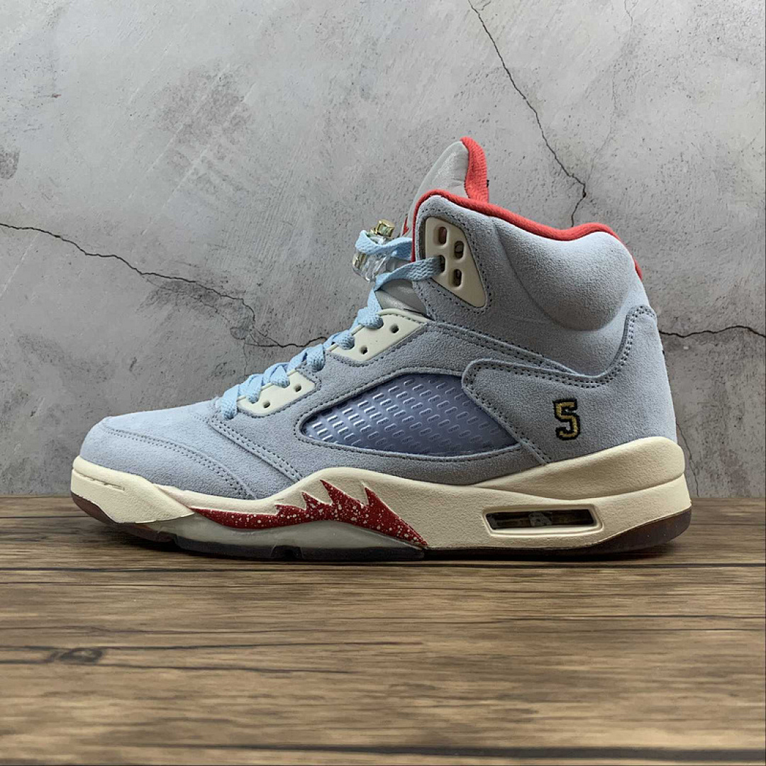 Jordan [CI1899-400]-[TROPHY ROOM X AIR JORDAN 5 RETRO ICE BLUE/SAIL-METALLIC GOLD-UNIVERSITY (RED]), photo 1