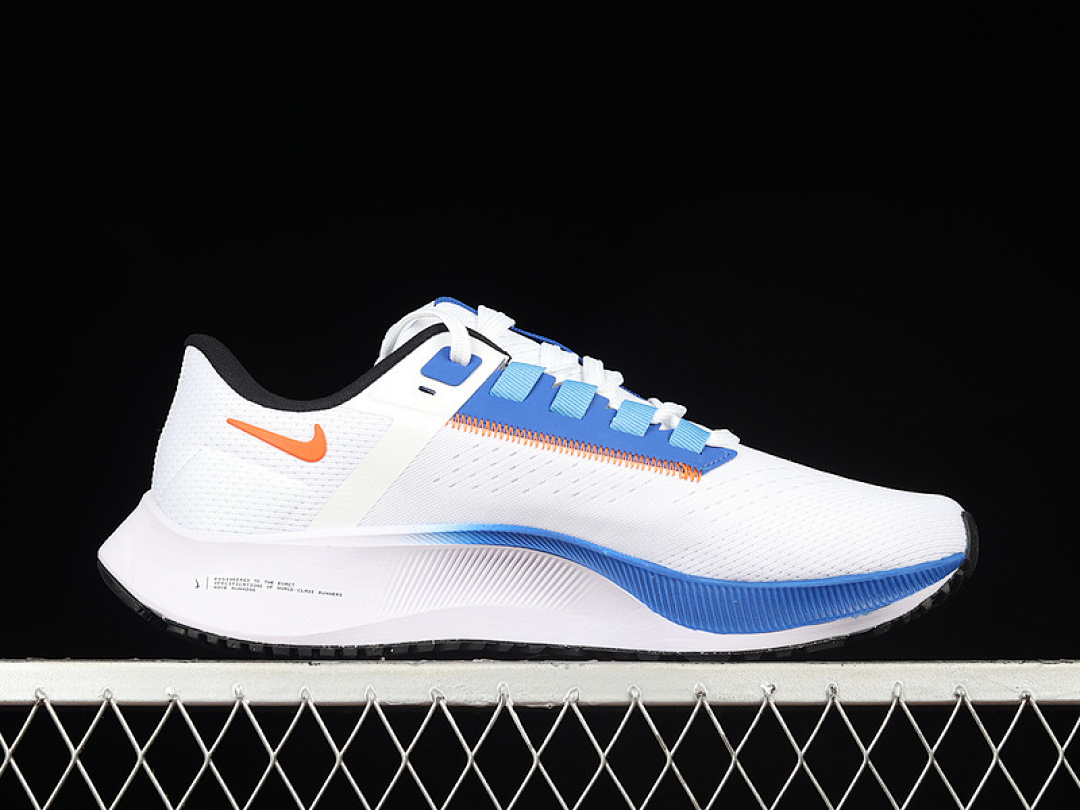 Nike [DQ8575-100]-[AIR ZOOM PEGASUS 38 WHITE/GAME ROYAL/UNIVERSITY BLUE/RUSH ORANGE]-[MAN:39-45] - Image 15