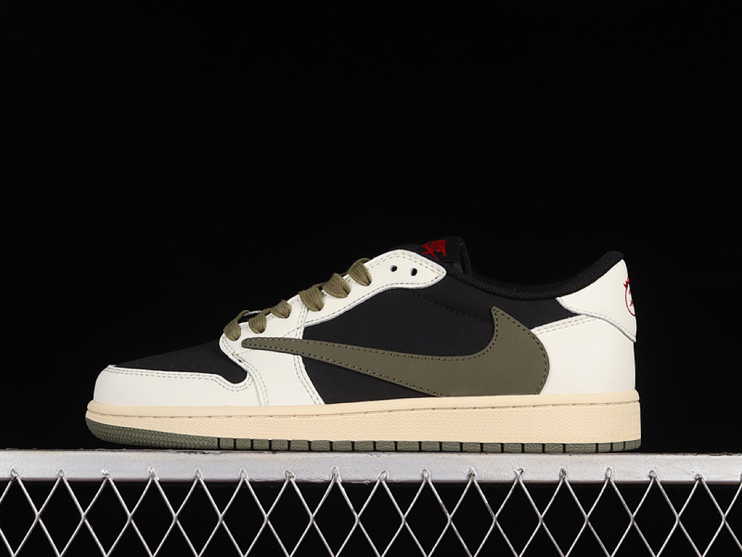 Jordan [DZ4137-106]-[TRAVIS SCOTT X AIR JORDAN 1 LOW OG SAIL/UNIVERSITY RED-BLACK-MEDIUM (OLIVE]), photo 1