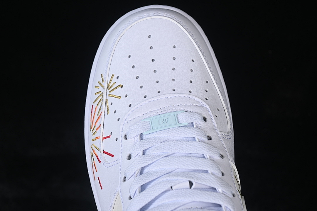 Nike [IQ1133-111]-[AIR FORCE 1 07 LOW WHITE/BEIGE/RED/GREEN]-[WOMAN:36-39]-[MAN:40-45] - Image 10