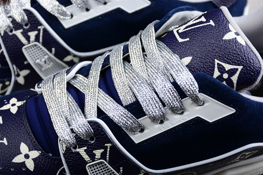 Louis Vuitton [L*V LOW TRAINER SNEAKER NAVY BLUE/WHITE/SILVER]-[MAN:39-45] - Image 8
