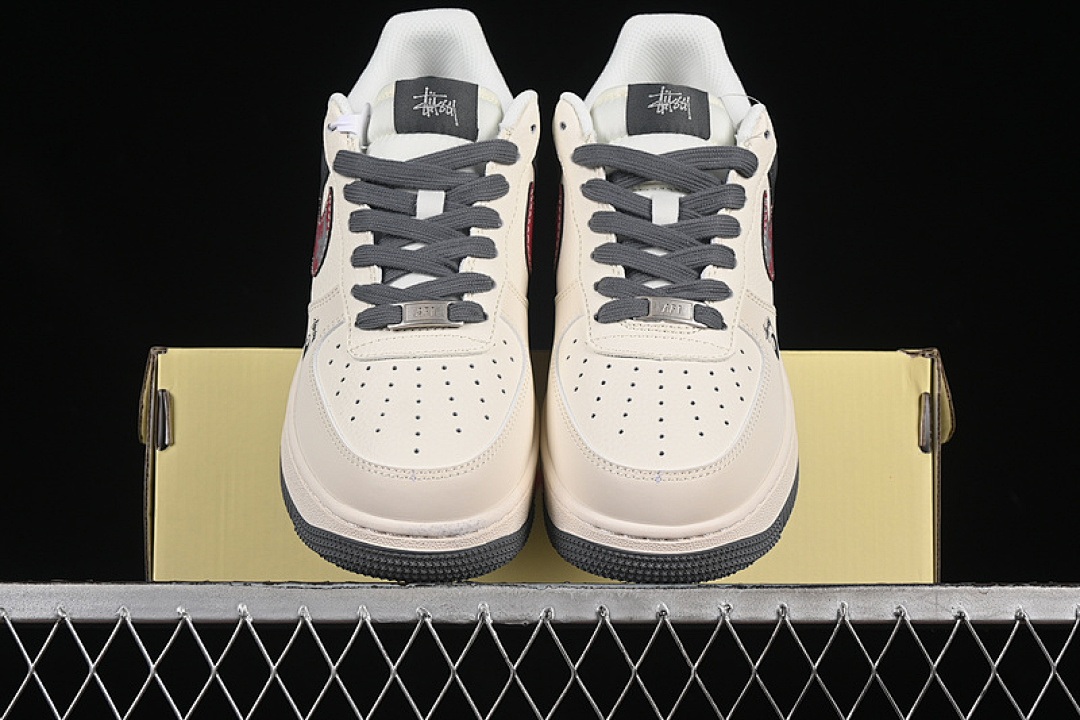 Nike [XS1958-573]-[AIR FORCE 1 07 LOW WHITE/GREY/RED]-[WOMAN:36-39]-[MAN:40-45] - Image 13