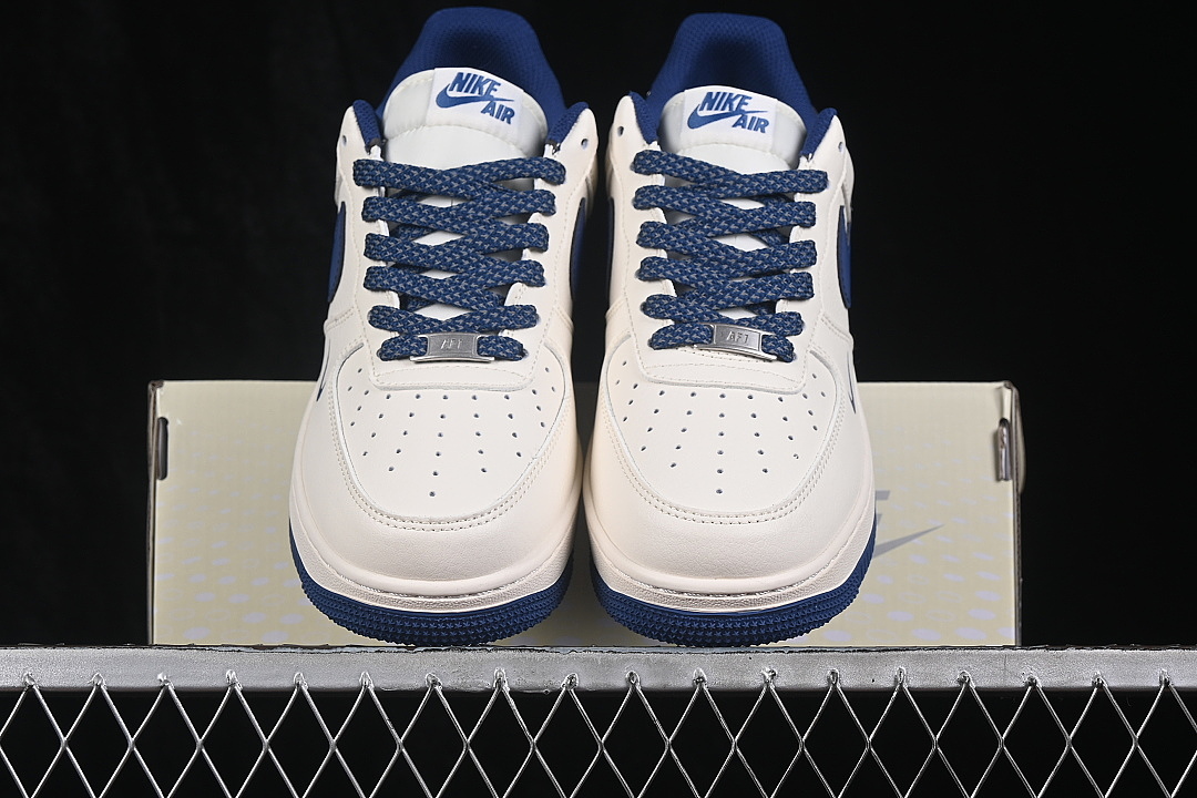 Nike [JP8028-075]-[AIR FORCE 1 07 LOW CASUAL SNEAKERS NAVY BLUE/WHITE]-[WOMAN:36-39]-[MAN:40-45] - Image 12