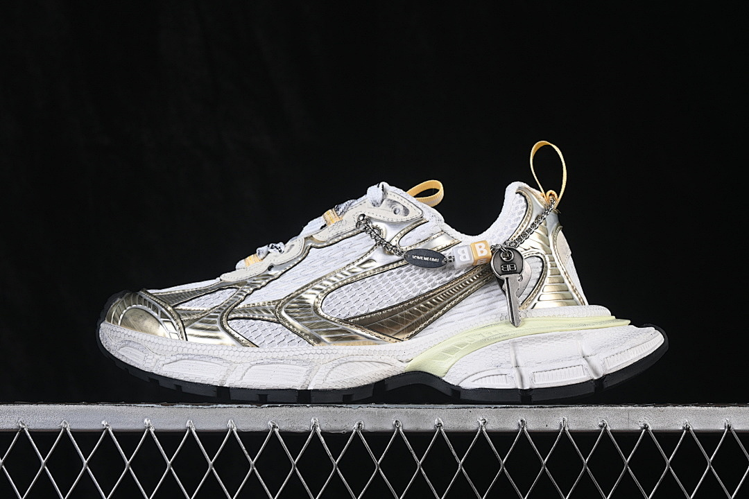 Balenciaga Balenciaga CHARMS MEN RUNNING SHOES WHITE/SILVER/YELLOW · W3XCN9711, photo 1