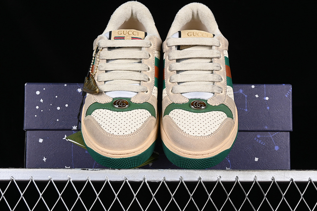 Gucci [9Y9209443]-[GU*CCI DISTRESSED SCREENER SNEAKER WHITE/BROEN/GREY/GREEN]-[WOMAN:35-40] - Image 13