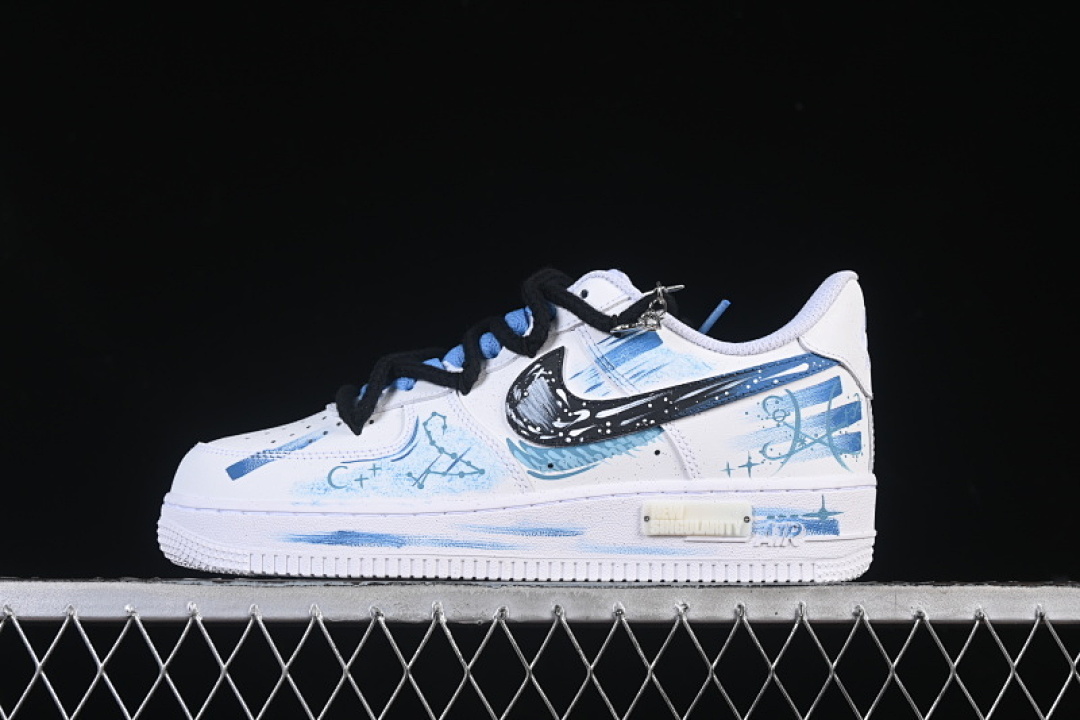 Nike [219-320]-[AIR FORCE 1 07 LOW PISCES BLACK/BLUE/WHITE]-[WOMAN:36-39]-[MAN:40-45] - Image 2