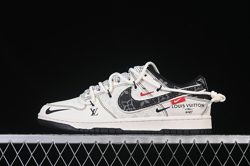 Louis Vuitton Nike SB DUNK LOW LV GREY/WHITE/BLACK · YX5066-380, photo 1