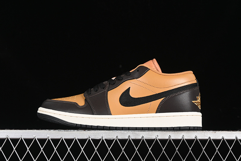 Jordan AIR Jordan 1 LOW FLAX/BAROQUE BROWN/VINTAGE CORAL/BLACK · HQ3603-201, photo 1