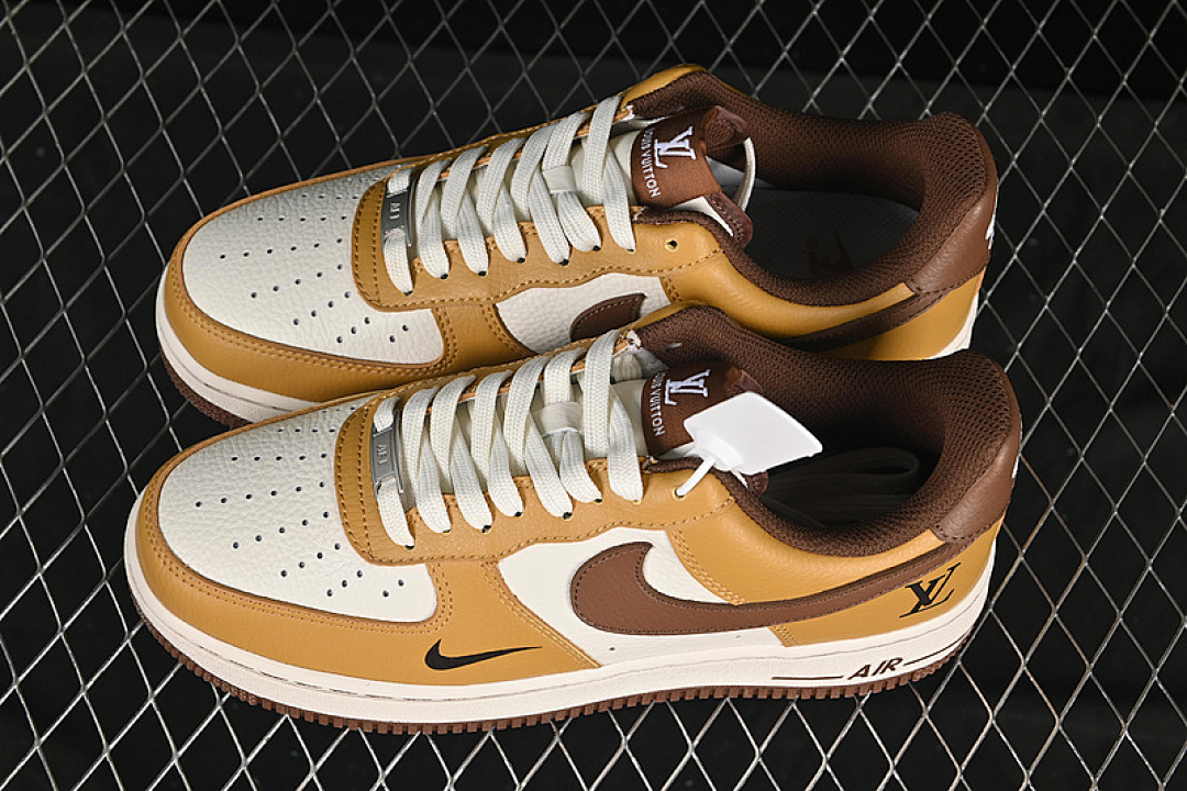 Nike [LW9279-014]-[AIR FORCE 1 07 LOW LV WHITE/BROWN/YELLOW]-[WOMAN:36-39]-[MAN:40-45] - Image 10