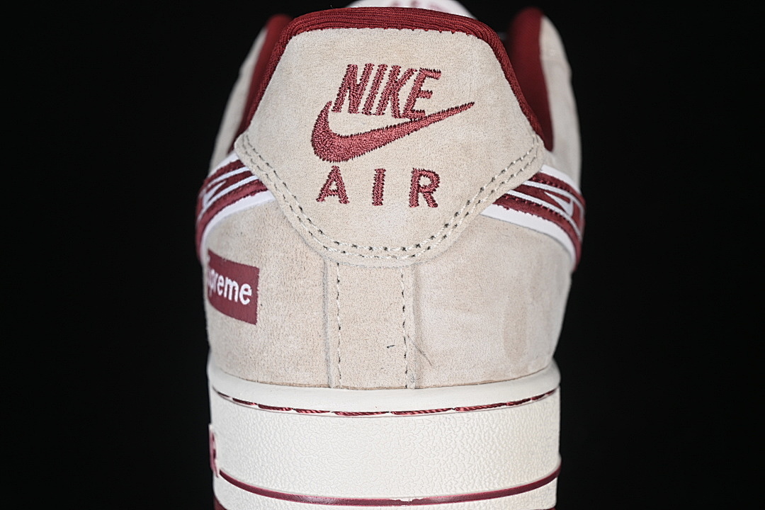 Nike [SS1979-012]-[AIR FORCE 1 07 LOW BEIGE/GREY/RED/WHITE]-[WOMAN:36-39]-[MAN:40-45] - Image 7