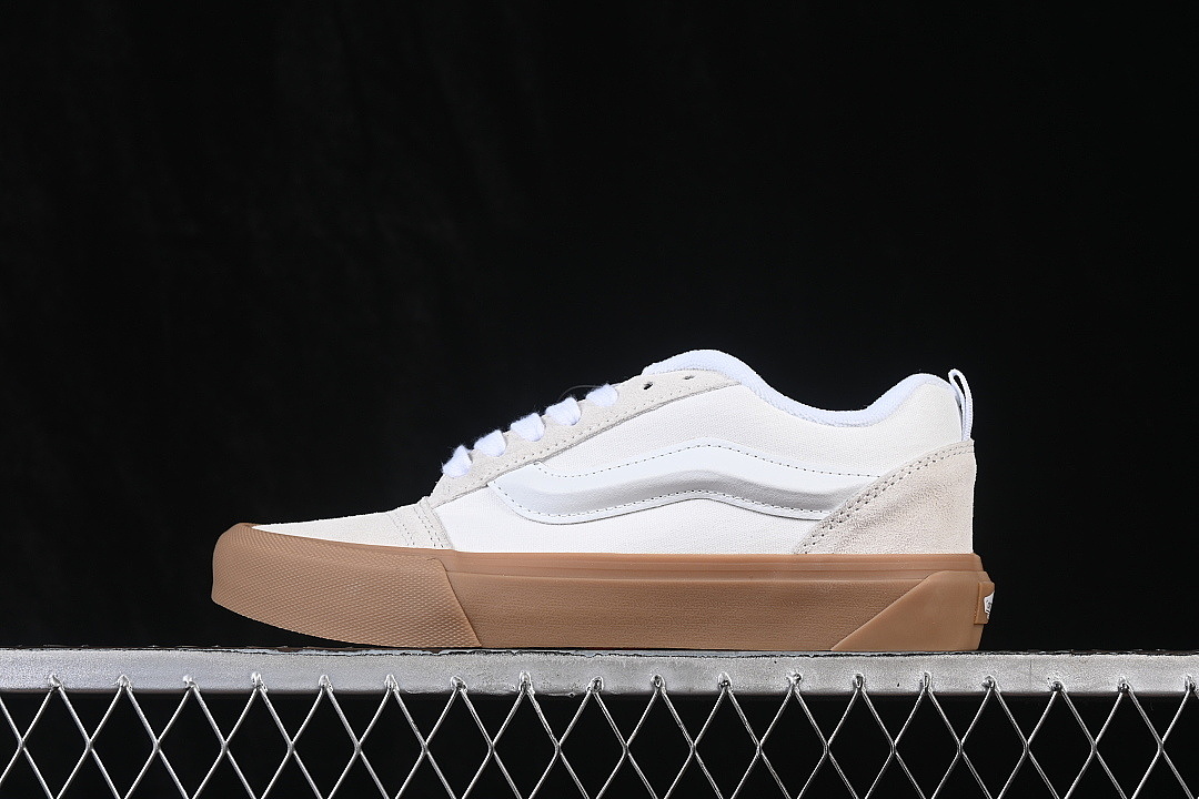 Unbranded [VN0009D22CJI]-[KNU SKOOL LOW-TOP CASUAL SHOES WHITE/BROWN/BEIGE]-[WOMAN:35-39]-[MAN:40-44], photo 1