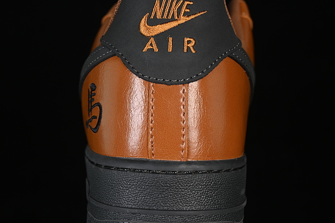 Nike [XY9025-009]-[AIR FORCE 1 07 LOW LOW-TOP CASUAL SNEAKERS BLACK/BROWN]-[WOMAN:36-39]-[MAN:40-45] - Image 7