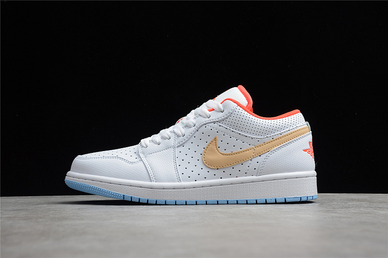 Jordan AIR Jordan 1 LOW SE WHITE/SESAME-FLASH CRIMSON-PSYCHIC BLUE · DC9509-100, photo 1