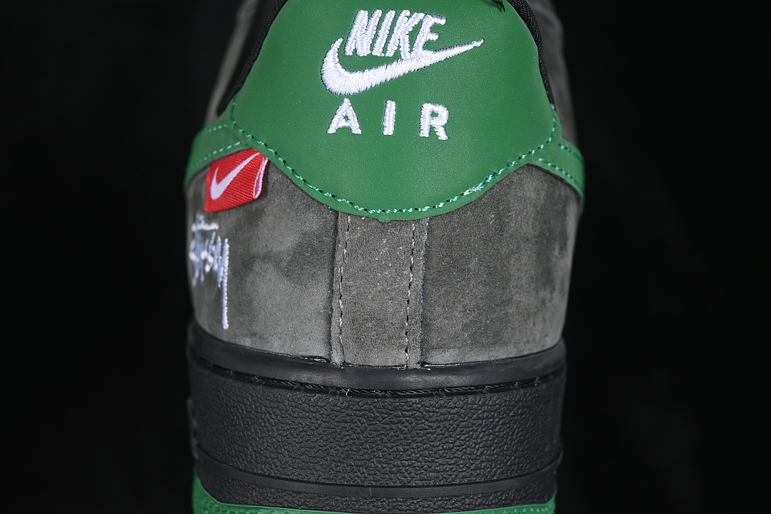 Nike [RJ1988-001]-[AIR FORCE 1 07 LOW CASUAL SNEAKERS GREEN/GREY/BLACK]-[WOMAN:36-39]-[MAN:40-45] - Image 6