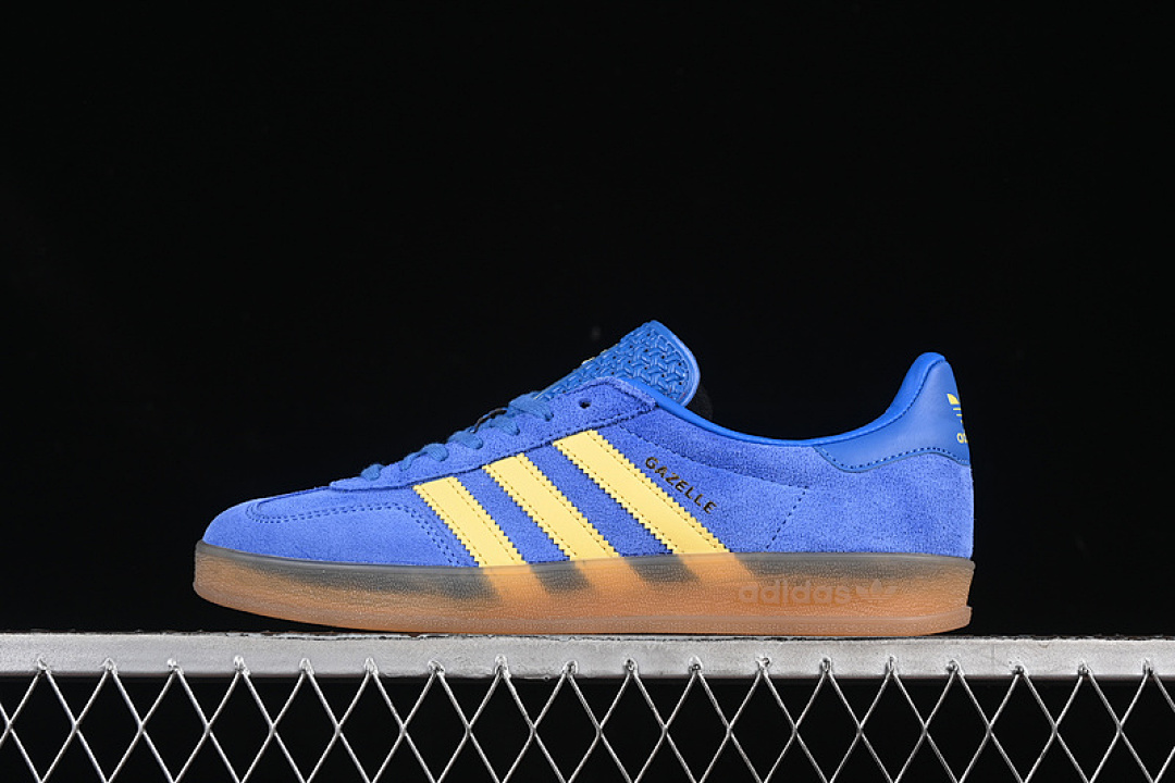 Unbranded [JQ2691]-[ORIGINALS GAZELLE INDOOR BLUE/PURE SULFUR/GUM]-[WOMAN:35-39]-[MAN:40-45], photo 1