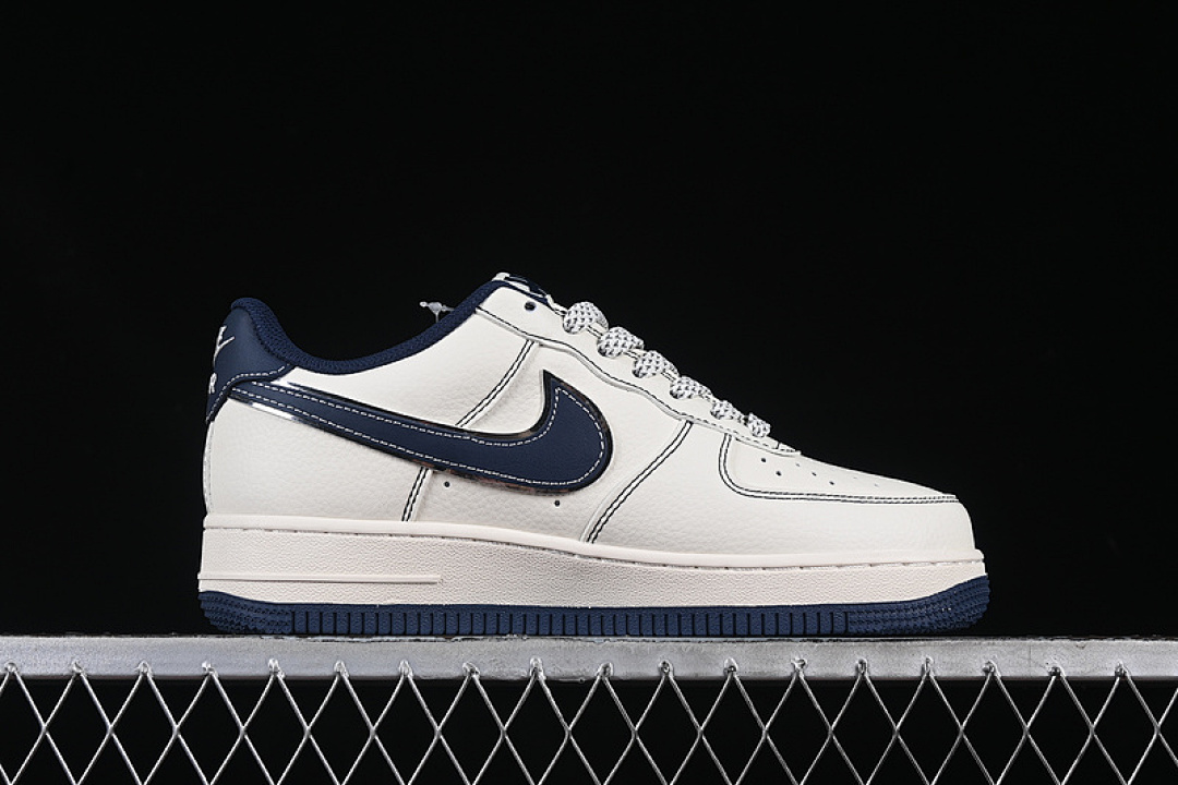 Nike [XS1958-522]-[AIR FORCE 1 07 LOW UN WHITE/GREY/BLUE]-[WOMAN:36-39]-[MAN:40-45] - Image 16