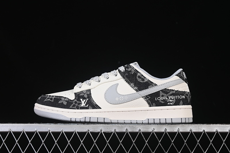 Louis Vuitton Nike SB DUNK LOW LV WHITE/BLACK/GREY · JP1628-020, photo 1
