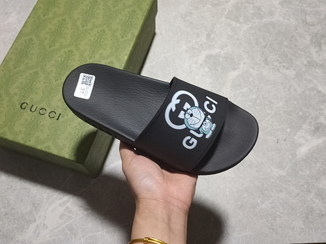 Gucci Gucci [ SLIPPERS BLACK/BLACK/BLUE]-[WOMAN:35-39]-[MAN:40-44], photo 1