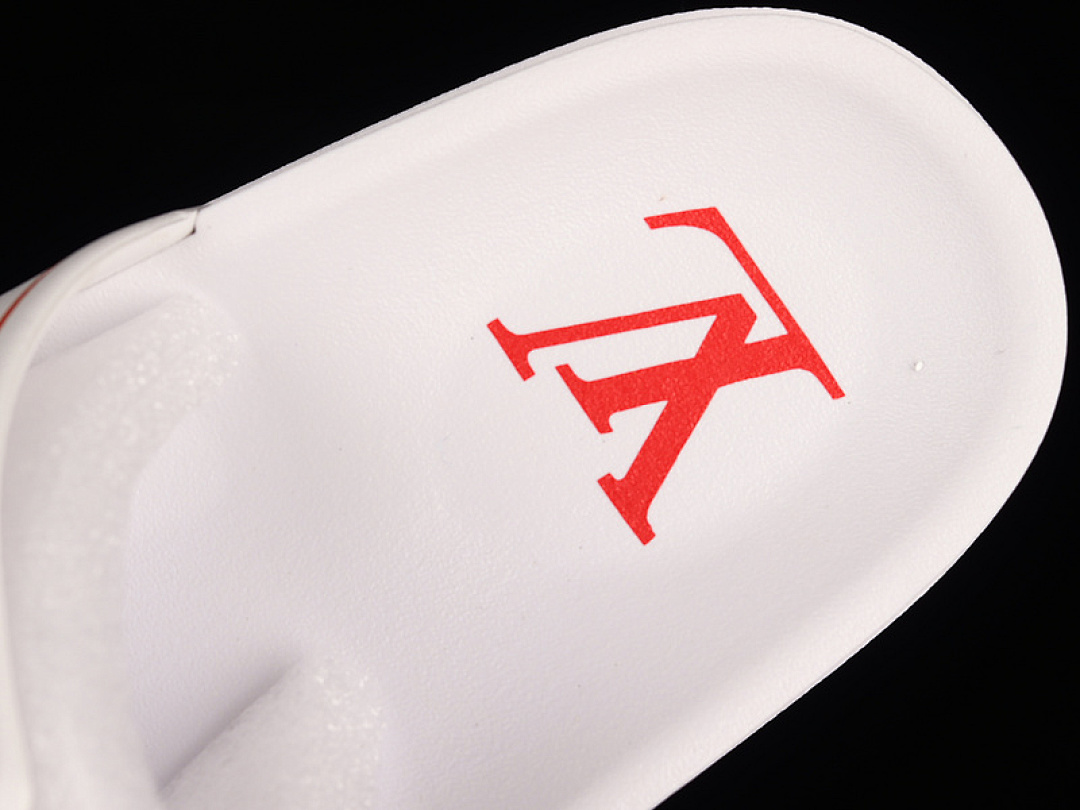 Louis Vuitton [L*V TREND CLASSIC SLIPPERS WHITE/WHITE/RED]-[WOMAN:35-39]-[MAN:40-45] - Image 5