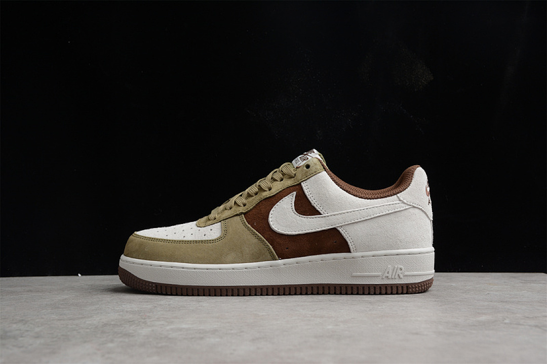 Nike Nike AIR FORCE 1 LOW WHITE/BROWN-OLIVE GREEN · DB2260-199, photo 1